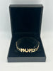 9CT Yellow Gold Curb Link Bracelet With 'Mum', 8'' - 9.5g, Boxed