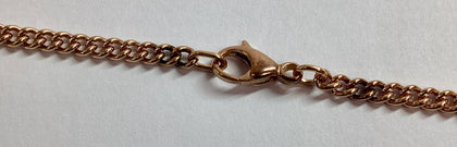 9ct rose gold curb chain necklace 20