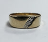 9ct Yellow Gold Signet Ring With Clear Stone - 2.64G - Size T - Hallmarked