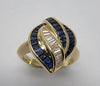 18ct Gold 0.90ct Sapphire and 0.30ct Diamond Marquise Ring- Size N (RRP £3350)