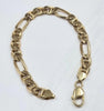 9ct Yellow Gold Figaro Bracelet 8"
