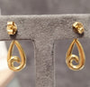 9ct Yellow Gold Drop Stud Earrings