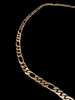 9ct Yellow Gold 3-in-1 Figaro Chain Necklace - 18" Long - 13.49 Grams