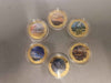 18x Age of the Dinosaurs coins. 24 carat gold plated copper, certificates of authenticity and protective sleeves included