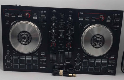 Pioneer DDJ-SB3 2 channel DJ deck with cable unboxed black