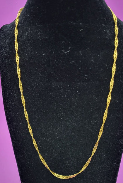 Beautiful 22ct Yellow Gold Rope Chain With Hook Clasp - 10G - 20