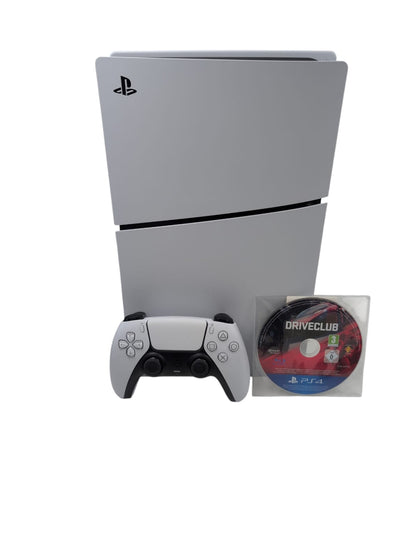 Sony PlayStation 5 Slim Disk Edition 1TB Matte Finish with PS5 Controller and Driveclub PS4 Game (Disk Only)