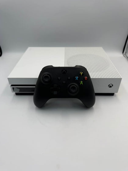 MICROSOFT XBOX ONE S, 1TB, WHITE, WITH BLACK CONTROLLER, UNBOXED