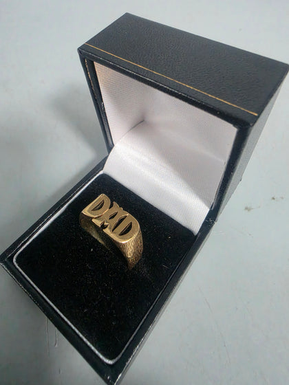 9ct Gold DAD Ring 375 6.1G Size R