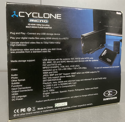 ** May Bank Holiday Sale ** Cyclone Micro HD HDMI 1080P Upscaling Multi Media Player Adaptor