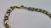 9ct white gold and yellow gold cross bracelet 7.5"