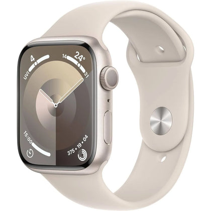 Apple Watch Series 9 (GPS & Cellular 45mm) - Starlight Aluminium Case with M/L Starlight Sport Band