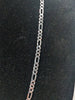 925 Sterling Silver 3-In-1 Figaro Chain Necklace - 24" Long - 19.1 Grams *BRAND NEW*