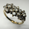 9ct Yellow Gold CZ Cluster Ring Size L 1/2