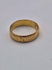 22ct Yellow Gold Textured Wedding Band Ring - Size L - 3.80 Grams