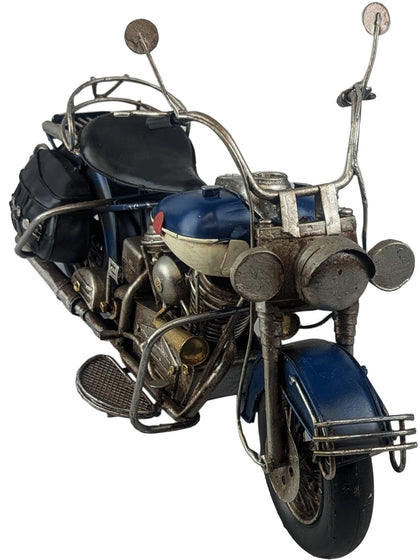 Motorcycle 35cm blue and white