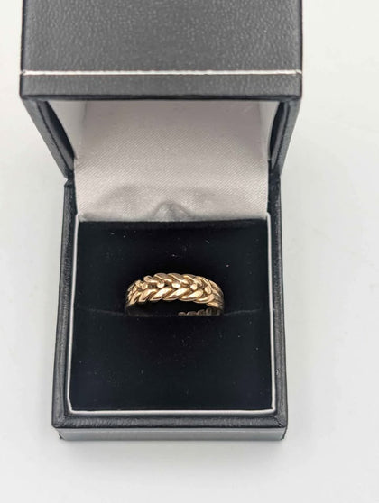 18ct Yellow Gold Antique Victorian 18ct Gold Keeper Ring - Birmingham Stamp - 4.61 Grams - Size P