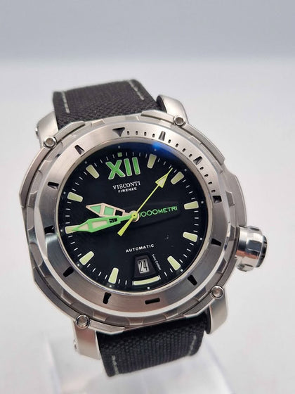 Visconti Firenze Abyssus 0119 Full Dive Mens Automatic Watch - Suede Strap - Unboxed