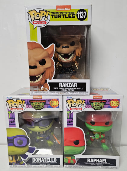 *Collection Only* Funko Pop TMNT 3 Pack - Raphael #1396, Donatello #1394, Rahzar #1137
