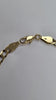 9ct gold square link curb bracelet 7.8"