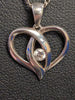 Silver Diamond Heart Pendant & Silver Necklace