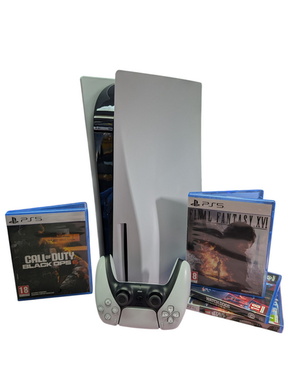 Sony ps5 console with 4 games & £50 playstation store voucher