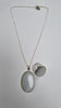 SILVER OVAL RING AND NECKLACE SET