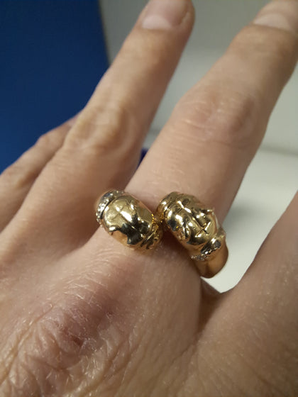 9ct Gold Bulldog Ring - 7.22g - Size U - Great Yarmouth