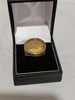 22ct Half Sovereign Coin (1982) mounted in 9ct Ring . - Size P - 8.01g total