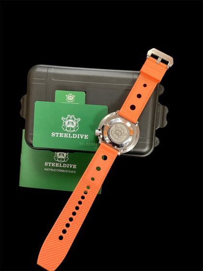 STEELDIVE SD1975V Tuna Dive Wristwatch Ceramic Bezel 30Bar Waterproof Super Luminous NH35 Fashion Orange Mechanical Watch
