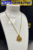 14ct Gold Fancy Link Chain and Hexagon Pendant 12.4g 20"