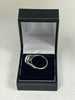 White stone 9ct white gold ring 3.5G hallmarked 375 size P