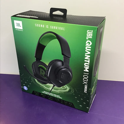 **SEALED** JBL Quantum 100X Wired Over-Ear Gaming Headset **Black & Green**.