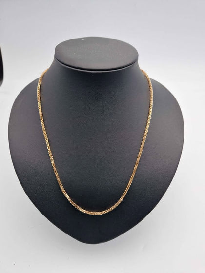 14ct Yellow Gold Foxtail Chain Necklace - 20