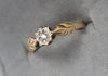 9ct Gold Diamond Ring Size "O"