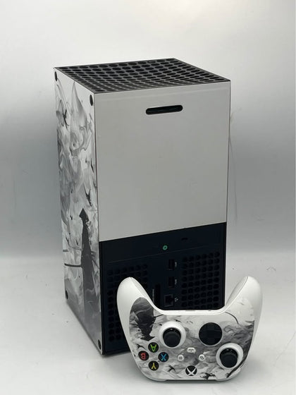 Microsoft Xbox Series X Console 1tb BLACK, Unboxed. with leads and controller, Custom Skin been added