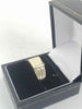 9CT 375 HALLMARKED, RING WITH PLATE, SIZE:U, 6.8G, BOXED, PRE OWNED