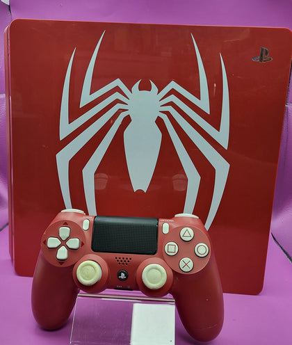 Playstation 4 Slim Console, 1TB Spider-Man Red, Unboxed With Controller. No Game