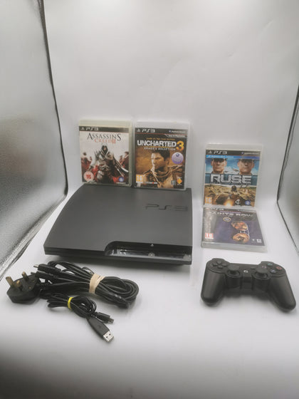 Sony PlayStation 3 Slim Console 160GB discounted with Controller and 4 game bundle