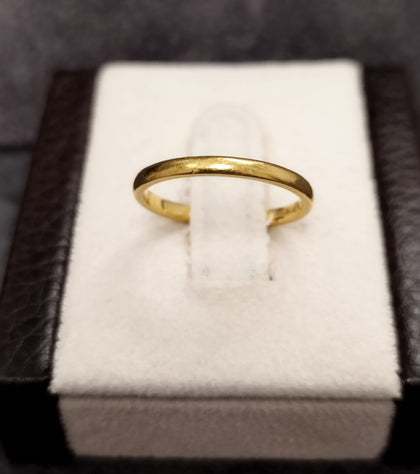 22ct Yellow Gold Band Ring - Size J