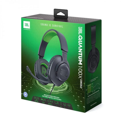 **SEALED** JBL Quantum 100X Wired Over-Ear Gaming Headset **Black & Green**.