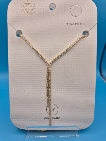 Gold plated dress necklace.