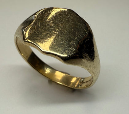 9CT GOLD SIGNET RING SIZE U