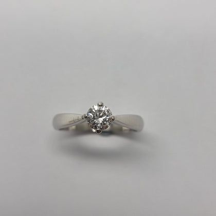 0.38ct Diamond Solitaire Platinum Ring - Size K - Assay Value £1950.