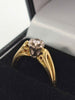 Vintage 18ct Yellow Gold CZ Solitaire Engagement Ring - Size O - 3.39 Grams