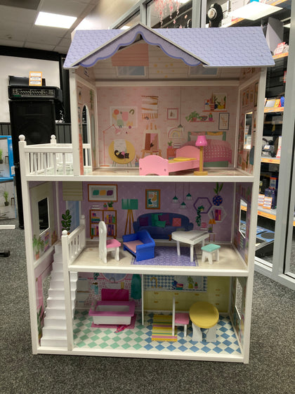 Sadies Wooden Doll House Girls Large Play Toy Furniture Accessories H 123cm