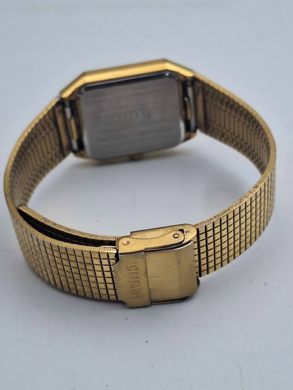 Citizen Vintage Gold Plated Rectangle Watch