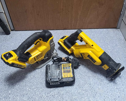 Dewalt (Dcs331) Jigsaw And Dewalt (DCS387) Reciprocating Saw With 2x 2.0ah Batteries And Charger