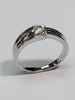 18CT White Gold Overlap Ring
