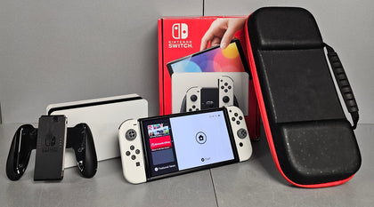 Switch Console, 64GB OLED + White Joy-Con, Boxed